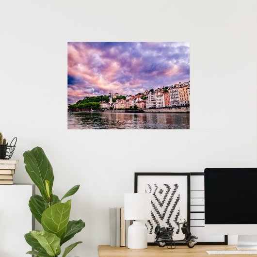 Lyon Frankrijk Poster (Thuiskantoor)