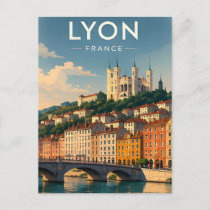 Lyon Frankrijk Reis Rivierkant Cadeau Briefkaart