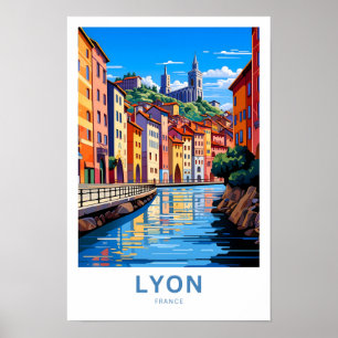 Lyon Frankrijk Reisprint Poster
