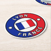 Lyon Frankrijk Ronde Kartonnen Onderzetter (Gebogen)