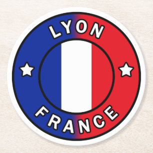 Lyon Frankrijk Ronde Kartonnen Onderzetter