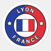 Lyon Frankrijk Ronde Sticker (Voorkant)