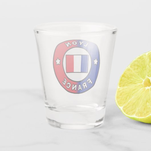 Lyon Frankrijk Shot Glas (Achterkant)