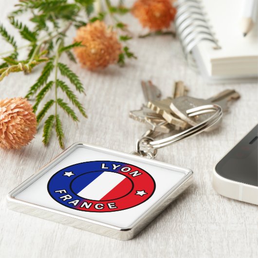 Lyon Frankrijk Sleutelhanger (Zijkant)