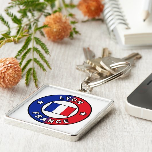 Lyon Frankrijk Sleutelhanger (Zijkant)
