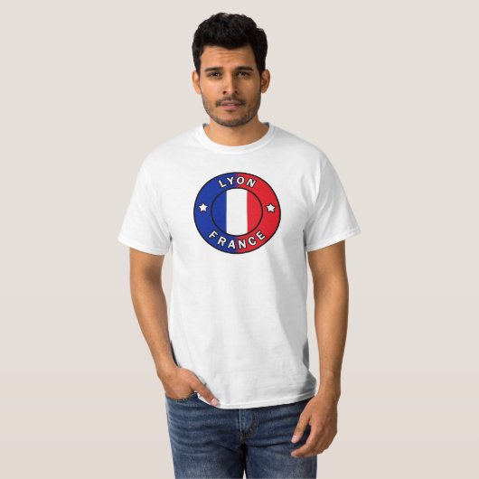 Lyon Frankrijk T-shirt (Voorkant volledig)