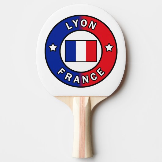 Lyon Frankrijk Tafeltennisbatje (Voorkant)