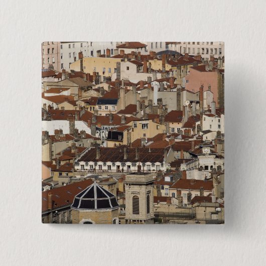 Lyon, Frankrijk Vierkante Button 5,1 Cm (Voorkant)