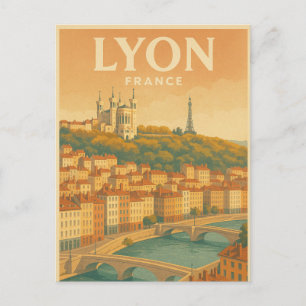 Lyon — Frankrijk vintage reizen Briefkaart