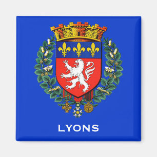 Lyon Frankrijk Wapenmunt Magnet