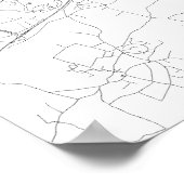 Lyon, Frankrijk (zwart op wit) Poster (Hoek)