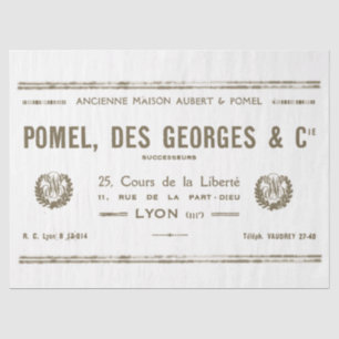  Lyon French Business Typography Wreaths Ti Tissuepapier