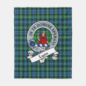 Lyon Hunting Clan Badge Tartan Pset Fleece Deken (Voorkant)