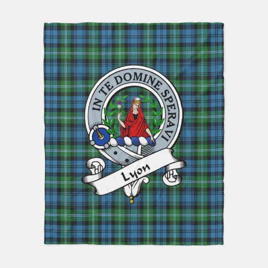 Lyon Hunting Clan Badge Tartan Pset Fleece Deken (Voorkant)