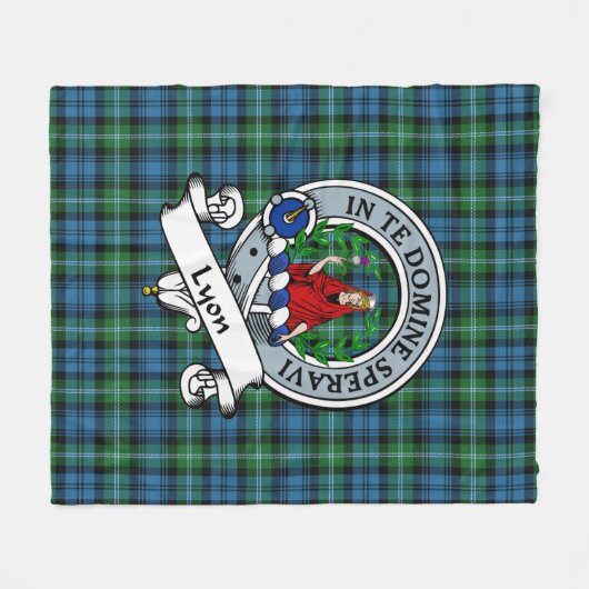 Lyon Hunting Clan Badge Tartan Pset Fleece Deken (Voorkant (Horizontaal))