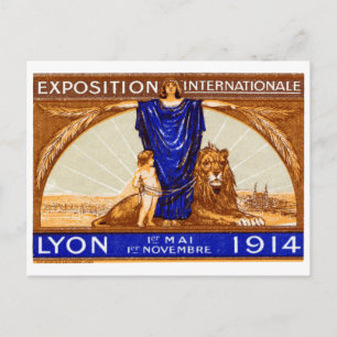 Lyon International Expo Poster 1914 Briefkaart