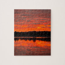 Lyon Lake Michigan Sunrise Puzzel