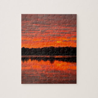 Lyon Lake Michigan Sunrise Puzzel
