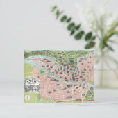 Lyon Monumental Map Garnier Freres Paris 1894 Briefkaart (Staand voorkant)