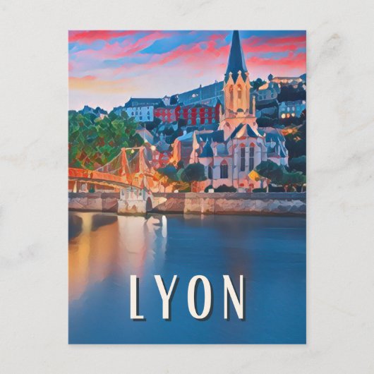 Lyon Photo Vintage Briefkaart (Voorkant)