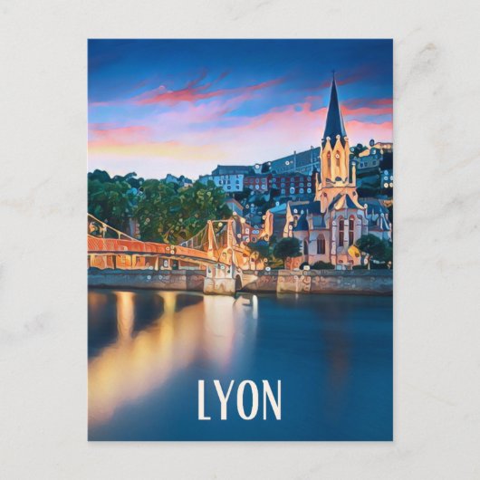 Lyon Photo Vintage Briefkaart (Voorkant)