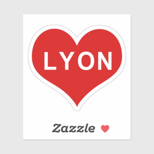 LYON Rode Hart Vinyl Sticker (Vel)