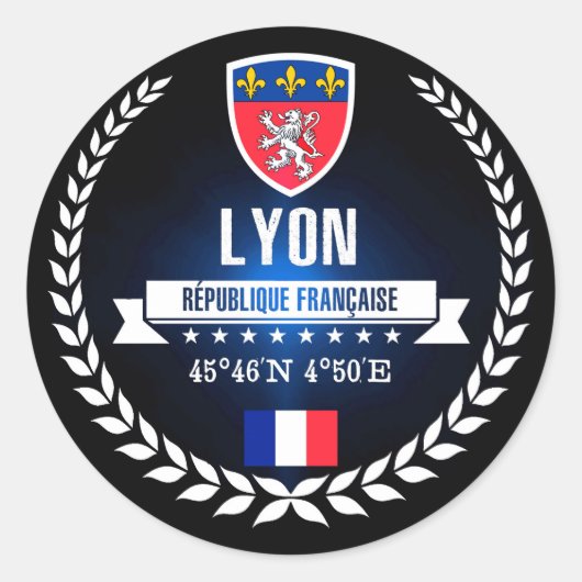 Lyon Ronde Sticker (Voorkant)