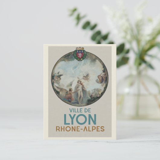 Lyon  schilderij Frankrijk Briefkaart (Staand voorkant)