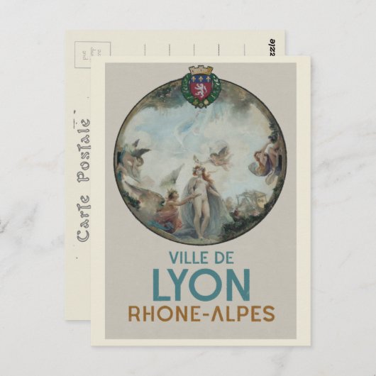 Lyon  schilderij Frankrijk Briefkaart (Voorkant / Achterkant)