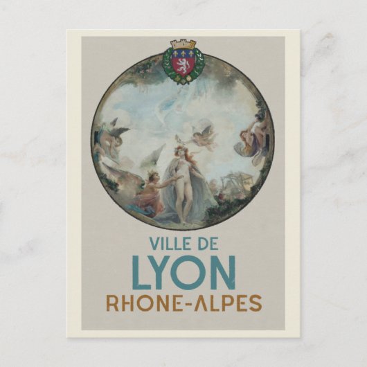 Lyon  schilderij Frankrijk Briefkaart (Voorkant)