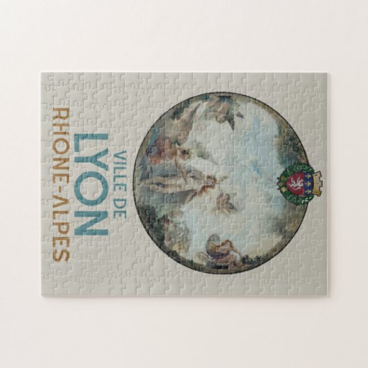 Lyon  schilderij Frankrijk Poster Legpuzzel (Horizontaal)