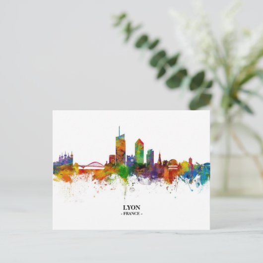 Lyon SKYLINE Briefkaart (Staand voorkant)