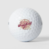 Lyon Stad Frankrijk Retro golfresort Golfballen (Voorkant)