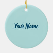 Lyon stad Frankrijk retro roster  souvenir Keramisch Ornament (Achterkant)