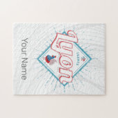 Lyon stad Frankrijk retro roster souvenir Legpuzzel (Horizontaal)