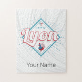 Lyon stad Frankrijk retro roster  souvenir Legpuzzel (Verticaal)