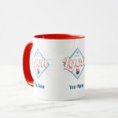 Lyon stad Frankrijk retro roster souvenir Mok (Voorkant links)
