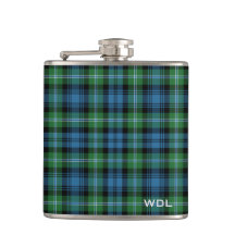 Lyon Tartan Monogram Groen en Blauw Speld