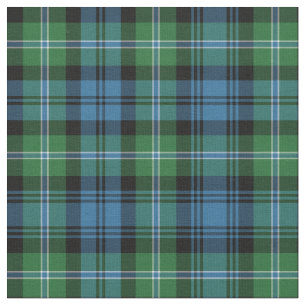 Lyon Tartan Pattern Blue and Green Irish Pset Stof