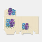 Lyons Blue Peony & Fig Paarse Roos bruiloft Bedankdoosjes (Uitgevouwen)