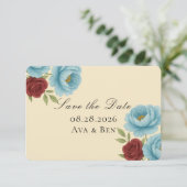 Lyons Blue Peony & Red Rose Bewaar de datum (Staand voorkant)