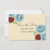 Lyons Blue Peony & Red Rose Bewaar de datum (Voorkant)