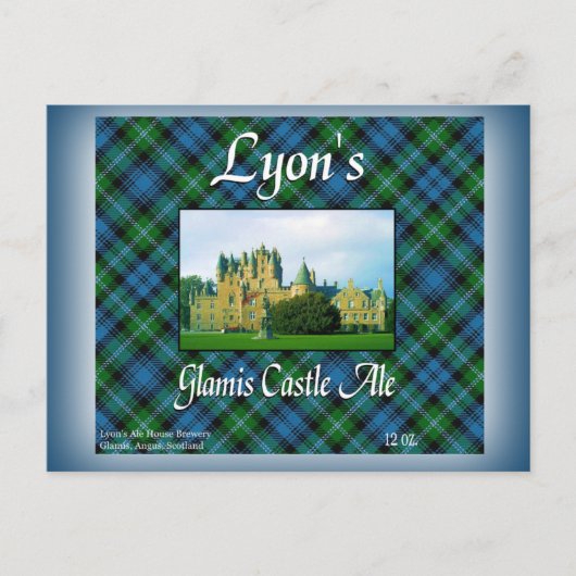 Lyon's Glamis Castle Ale Briefkaart (Voorkant)
