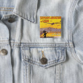 Lyonse Luchtvaartweek Vierkante Button 5,1 Cm (In situ)
