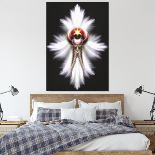 Lypidian II Fractal Art Wrapped Canvas Print (Insitu (Slaapkamer))