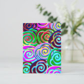 lypop-patroon briefkaart (Staand voorkant)