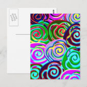 lypop-patroon briefkaart (Voorkant / Achterkant)