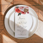 LYRA Bohemen Herfst Floral Dinner Menu Kaarten<br><div class="desc">In dit menu staat een boekenbloem van de boeroene herfst en een handgeschreven scriptlettertype. Dit voedselmenu is de perfecte aanvulling op je boho-herfstgebeurtenis.</div>