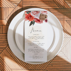 LYRA Bohemen Herfst Floral Dinner Menu Kaarten