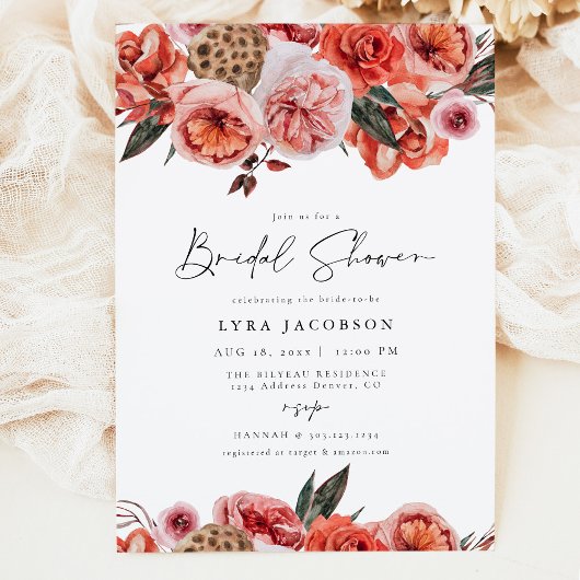 LYRA Bohemian Herfst Bloemen Vrijgezellenfeest Kaart